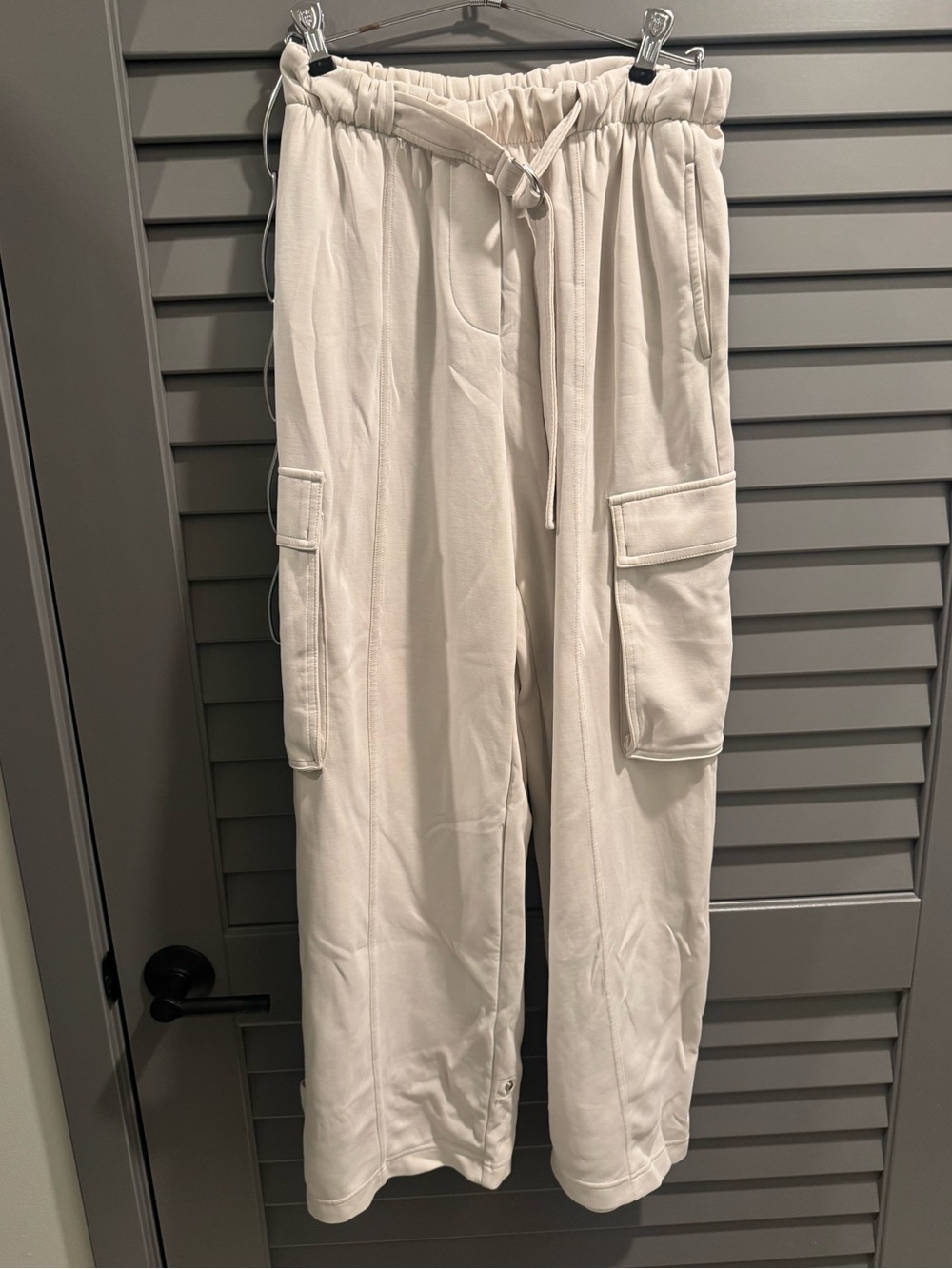 Oysho Soft Cream Drawstring Lounge Pants